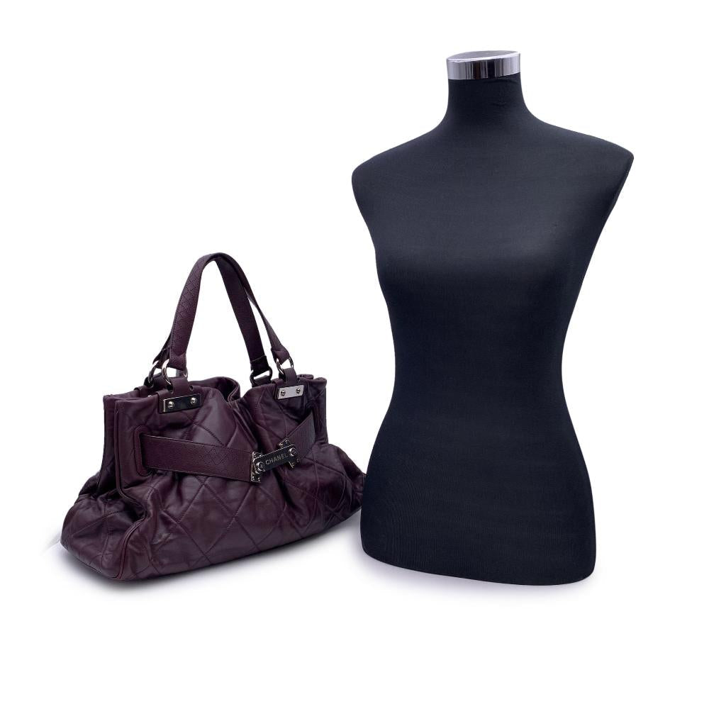 Purple Leather Chanel Handbag