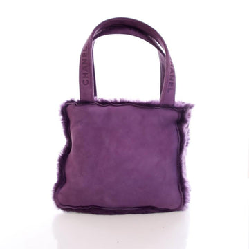Purple Suede Chanel Handbag
