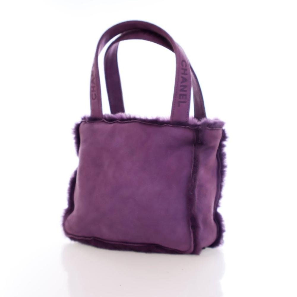 Purple Suede Chanel Handbag