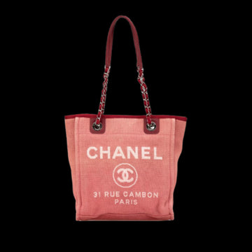 Red Canvas Chanel Deauville