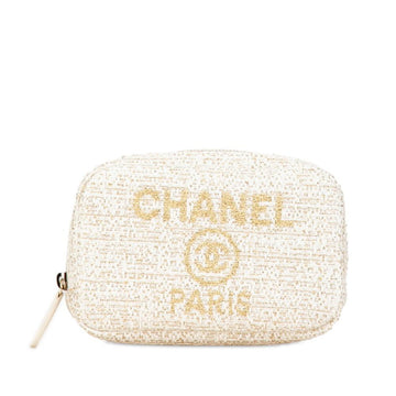 White Canvas Chanel Deauville