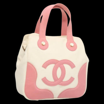 White Canvas Chanel Handbag
