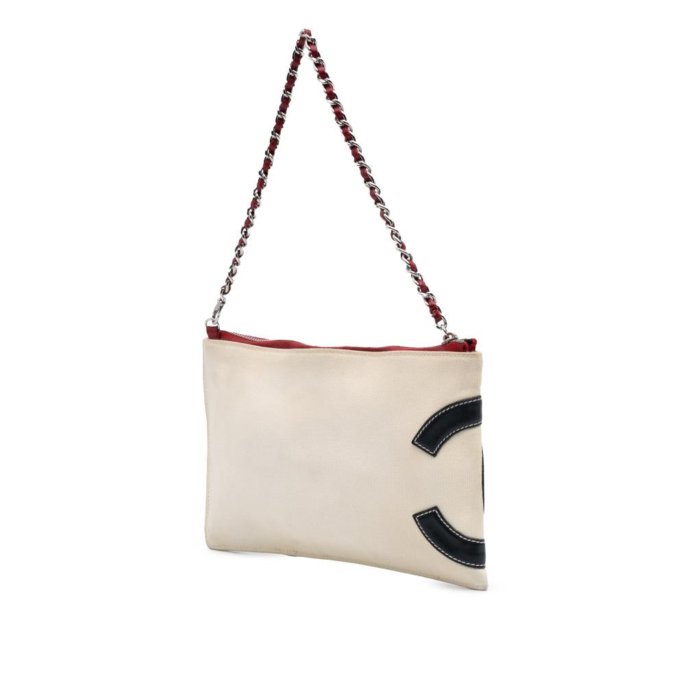 White Canvas Chanel Handbag
