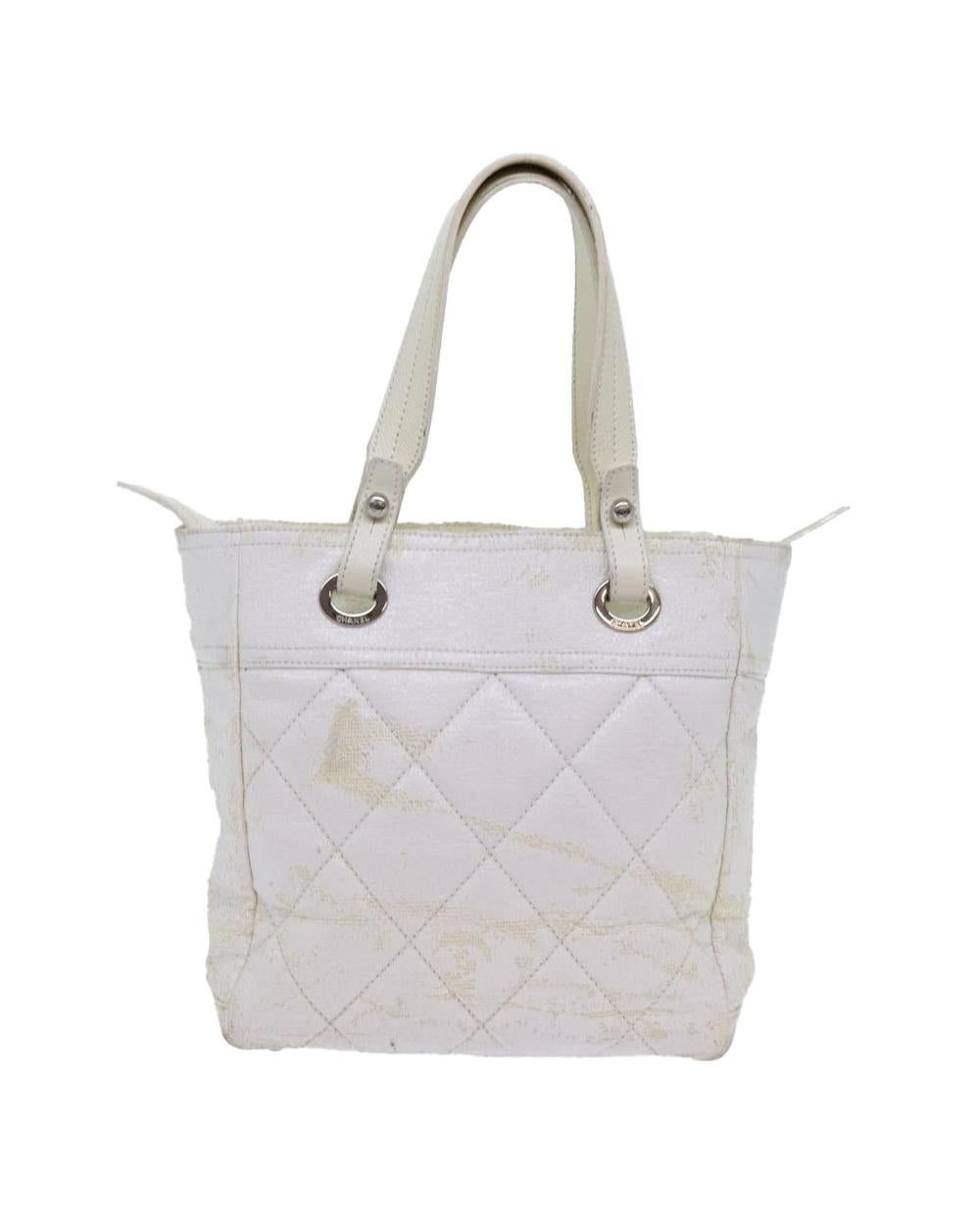 White Canvas Chanel Sports CC Logo