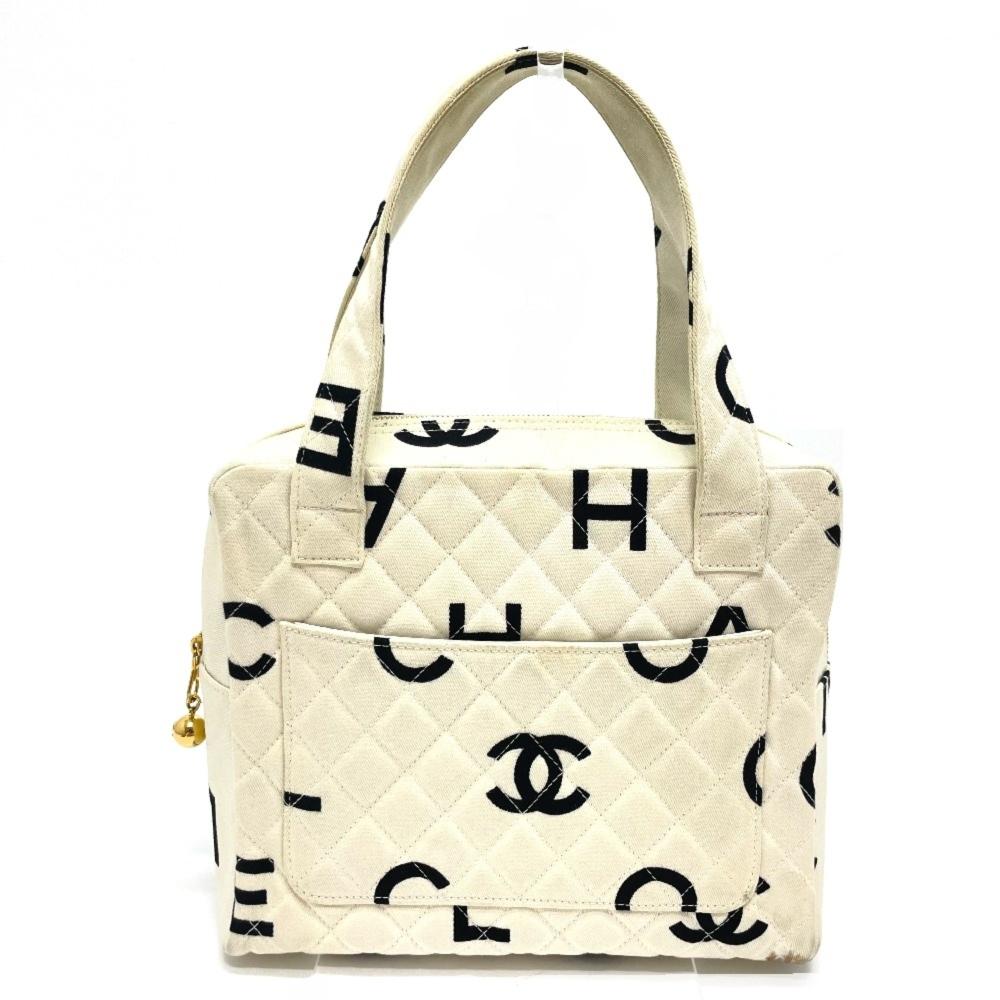 White Cotton Chanel Handbag