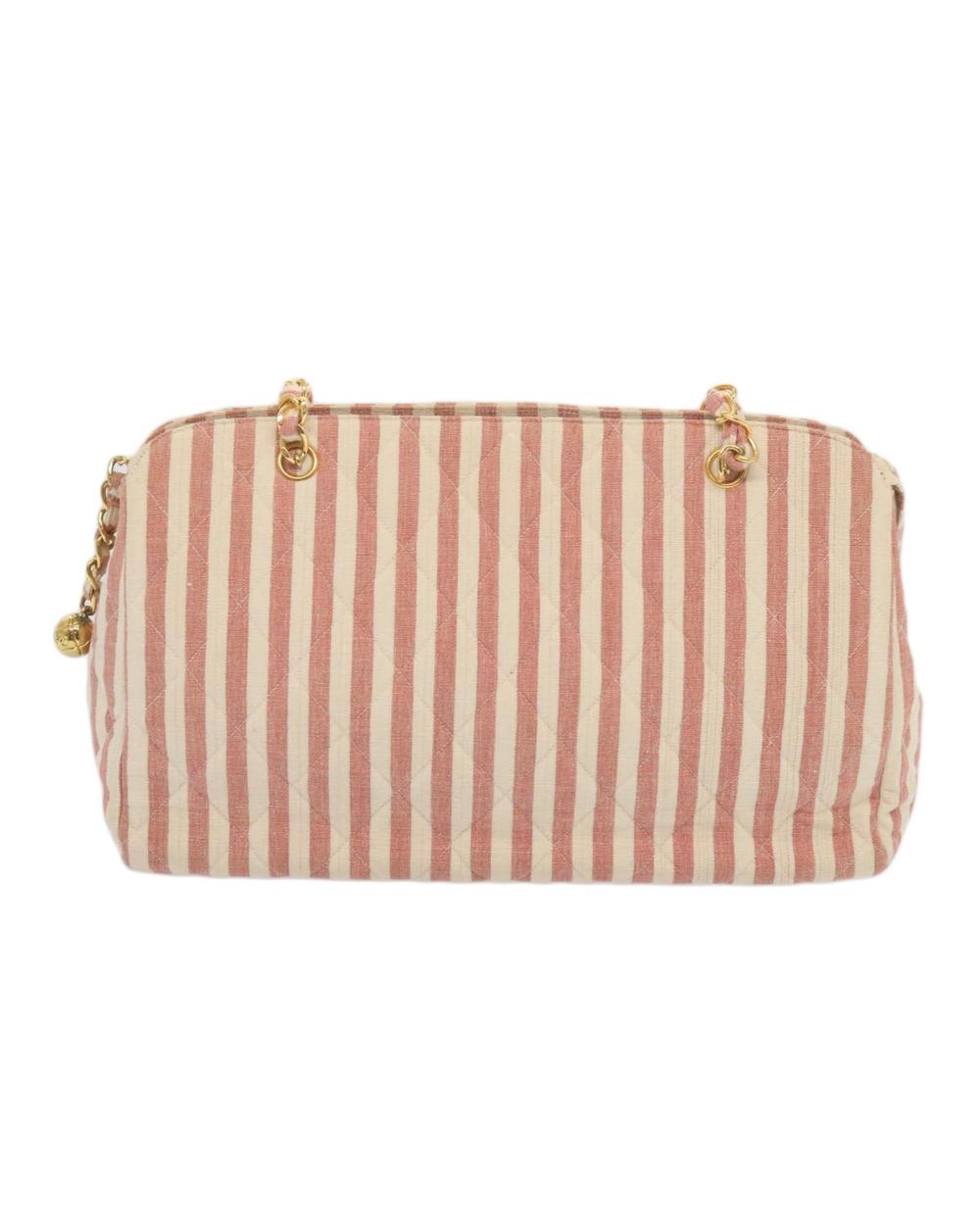 White Cotton Chanel Handbag