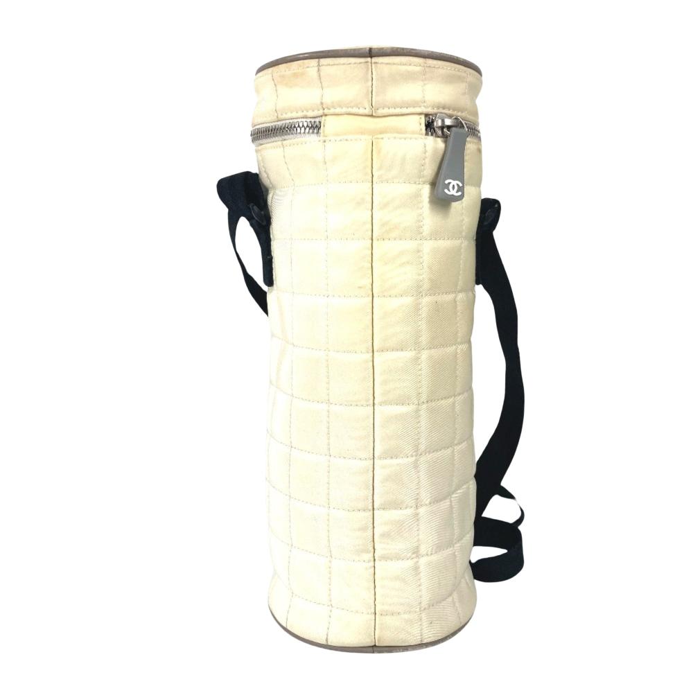 White Fabric Chanel Crossbody Bag