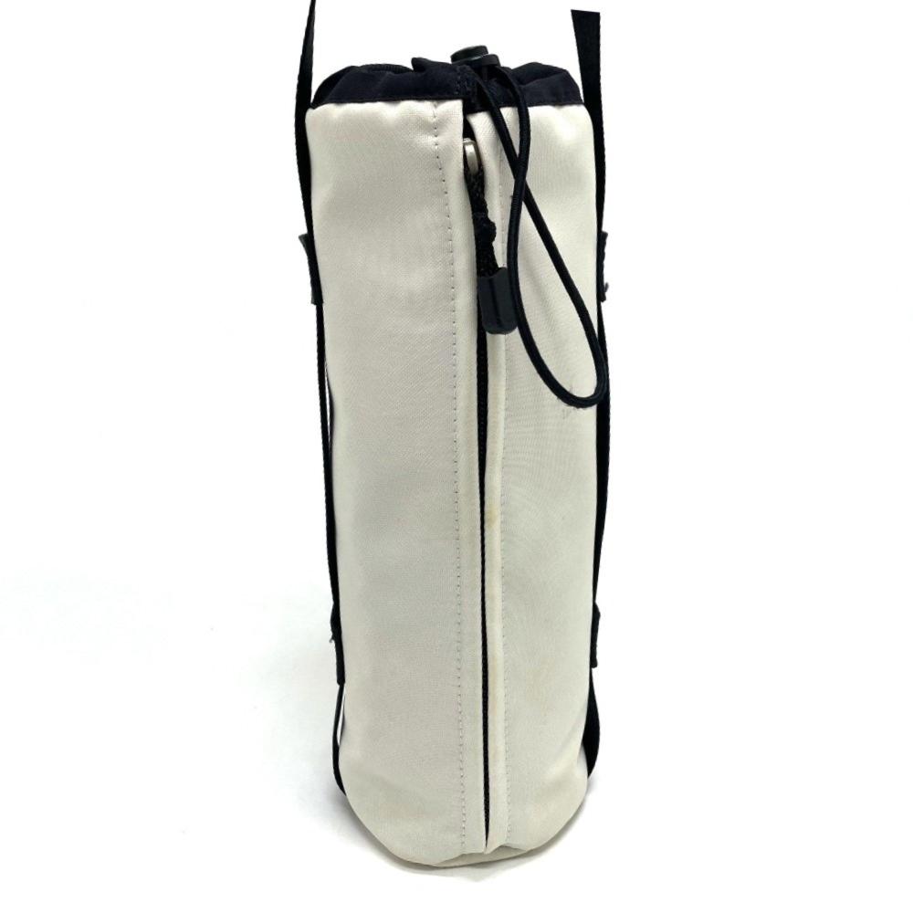 White Fabric Chanel Shoulder Bag
