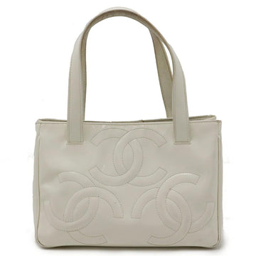 White Leather Chanel Handbag