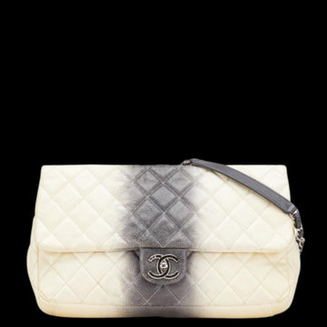 White Leather Chanel Shoulder Bag