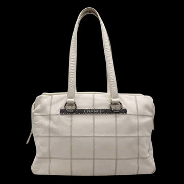 White Leather Chanel Chocolate Bar
