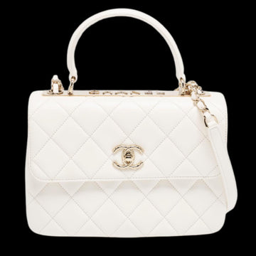 White Leather Chanel Timeless