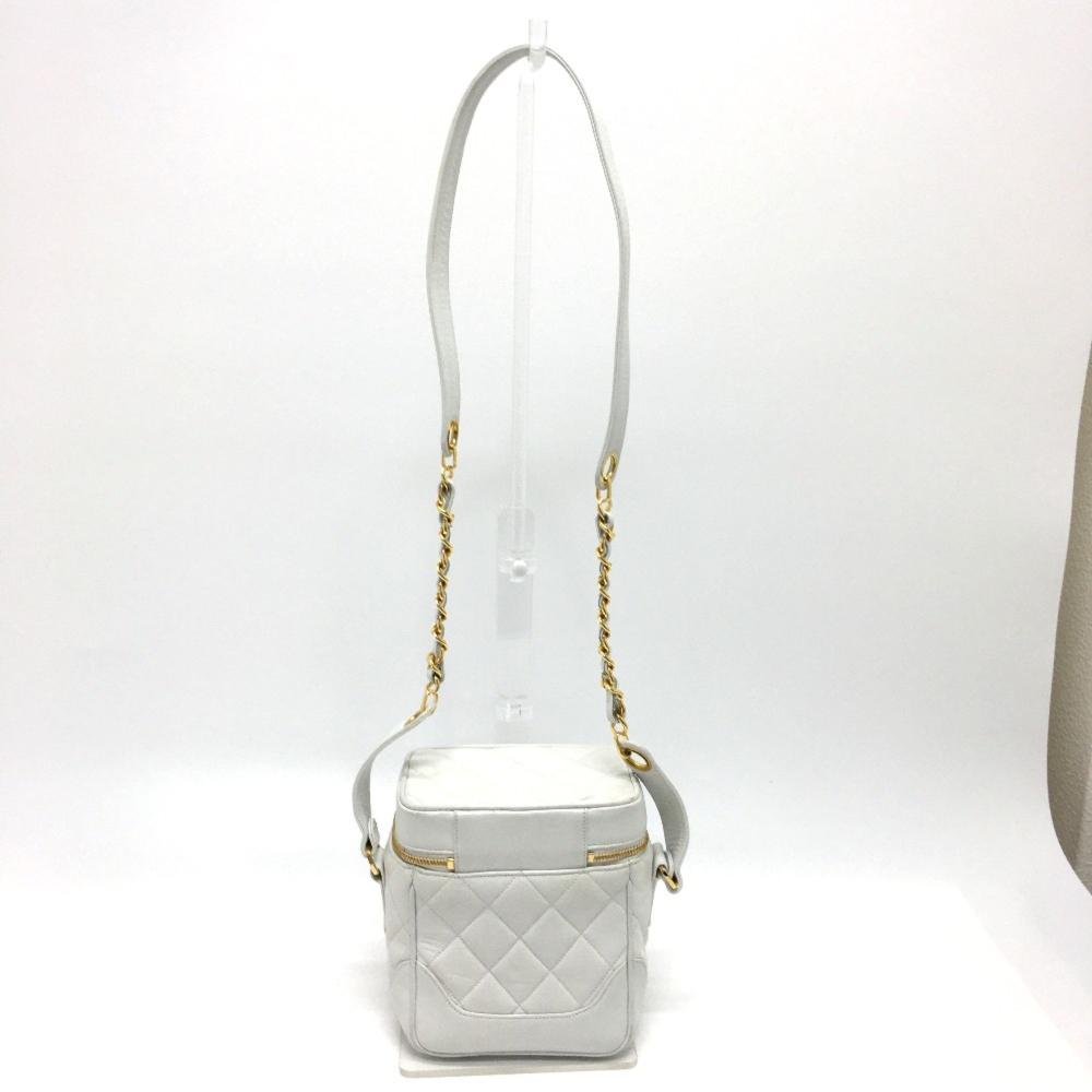 White Leather Chanel Vanity