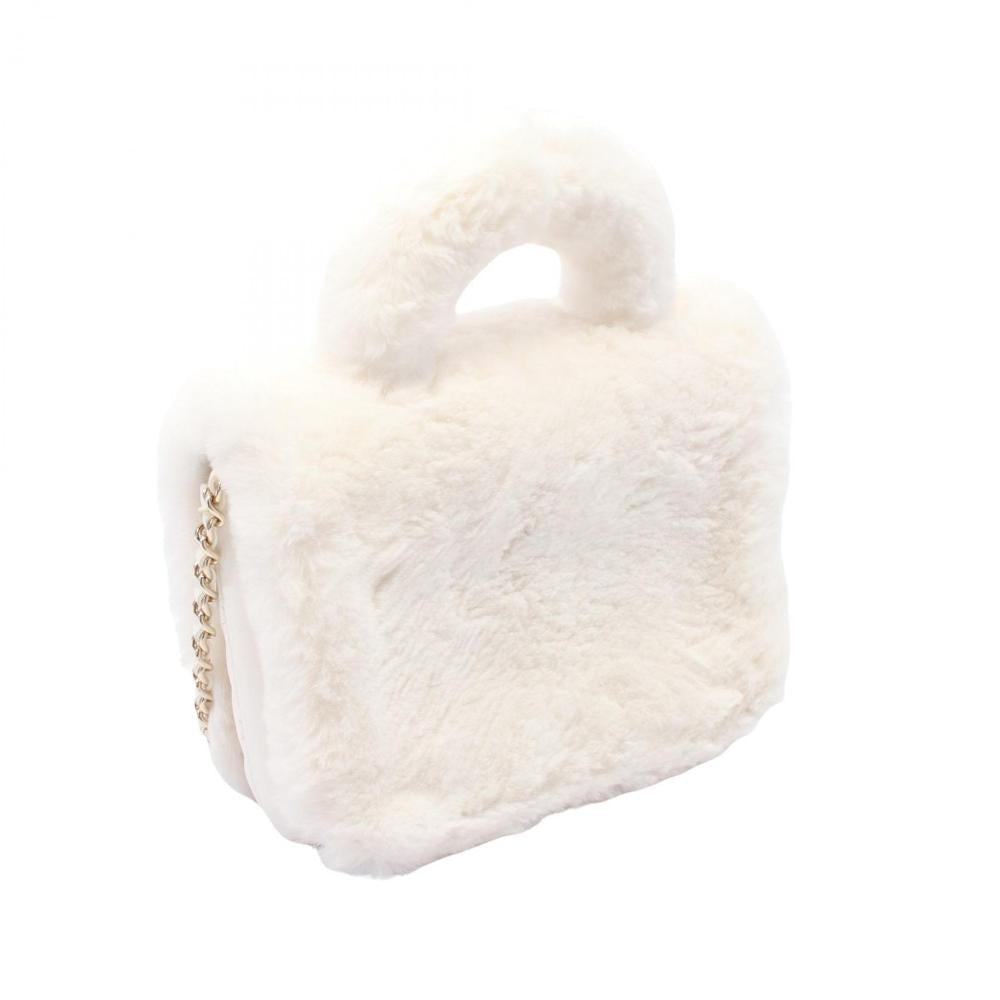 White Leather Chanel Handbag