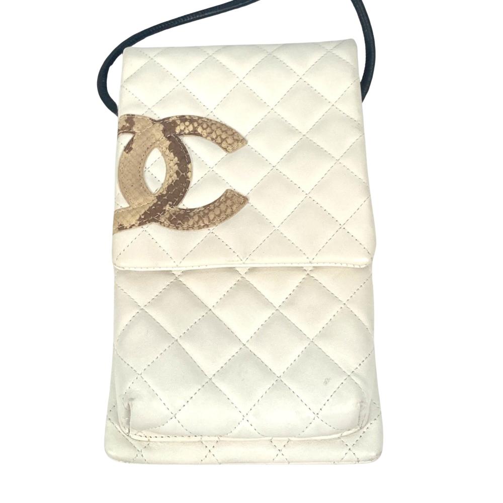 White Leather Chanel Shoulder Bag