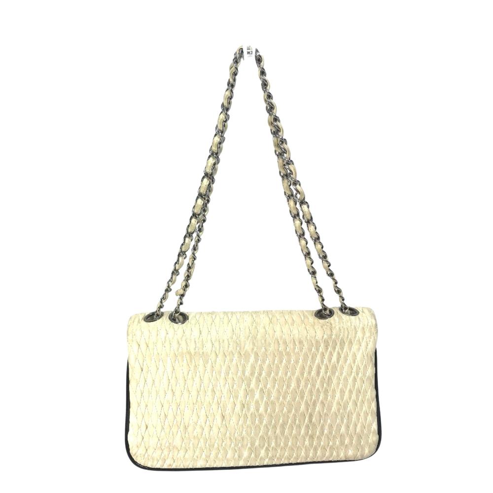 White Leather Chanel Crossbody Bag