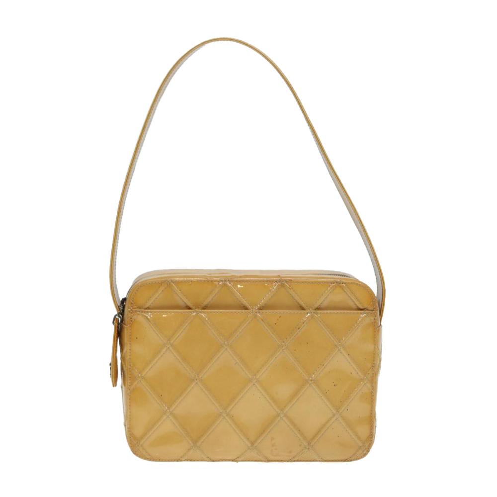 Yellow Canvas Chanel Shoulder Bag