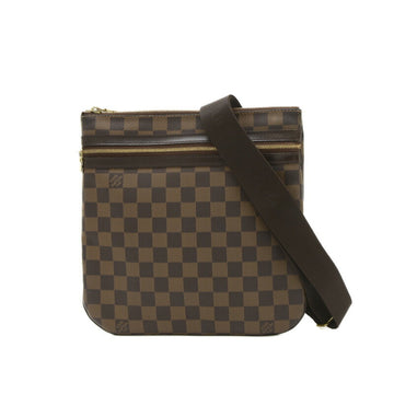 Louis Vuitton Damier Canvas Ebene Damier Canvas Pochette Shoulder Bag