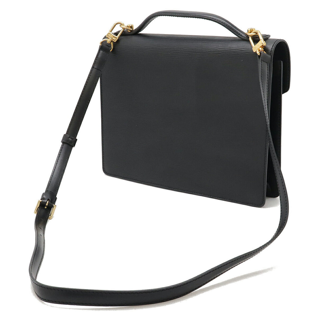 Louis Vuitton Epi Monceau 2WAY Handbag Black