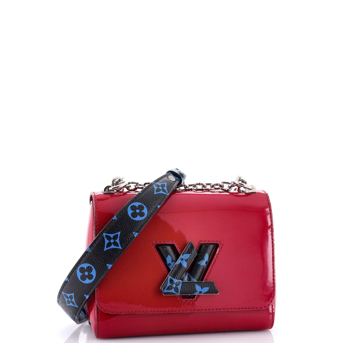 Twist Handbag Vernis with Monogram Canvas PM