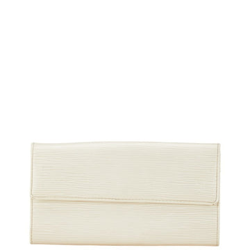 Louis Vuitton Lv ivory  Leather Long Wallet (Bi-Fold)