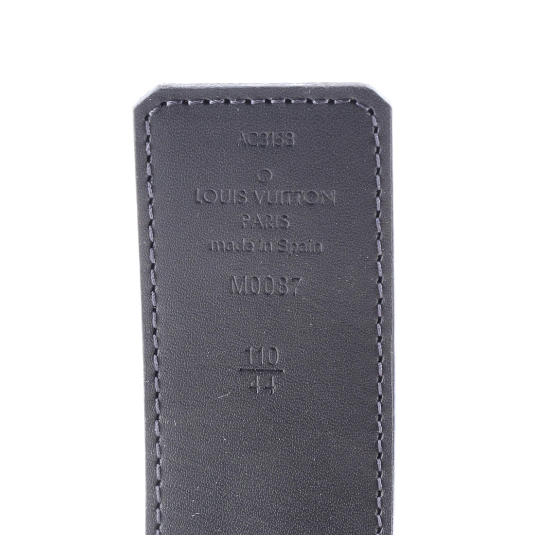 LV Initiales Reversible Belt Damier Cobalt and Leather Wide 110