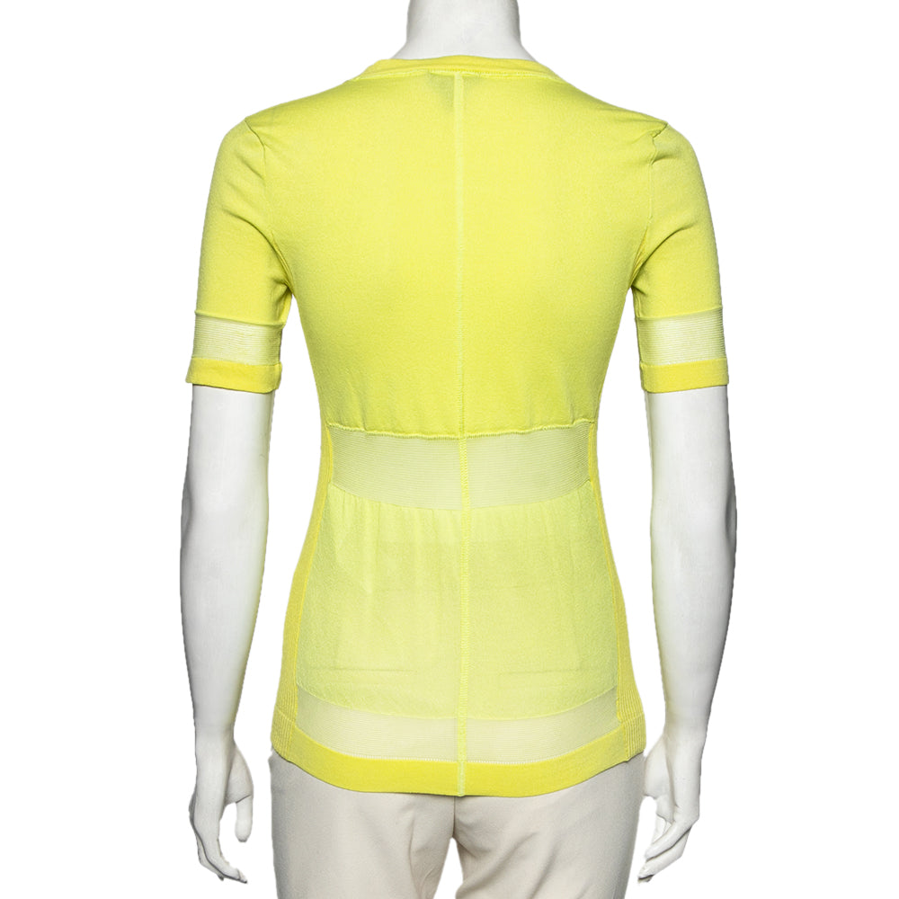 Louis Vuitton Yellow Cotton Knit Round Neck T-Shirt