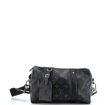 City Keepall Bag Reverse Monogram Eclipse Canvas