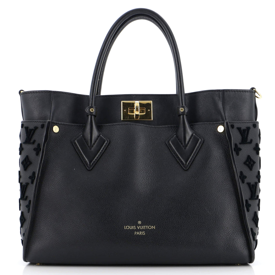 On My Side Tote Monogram Tuffetage Leather MM