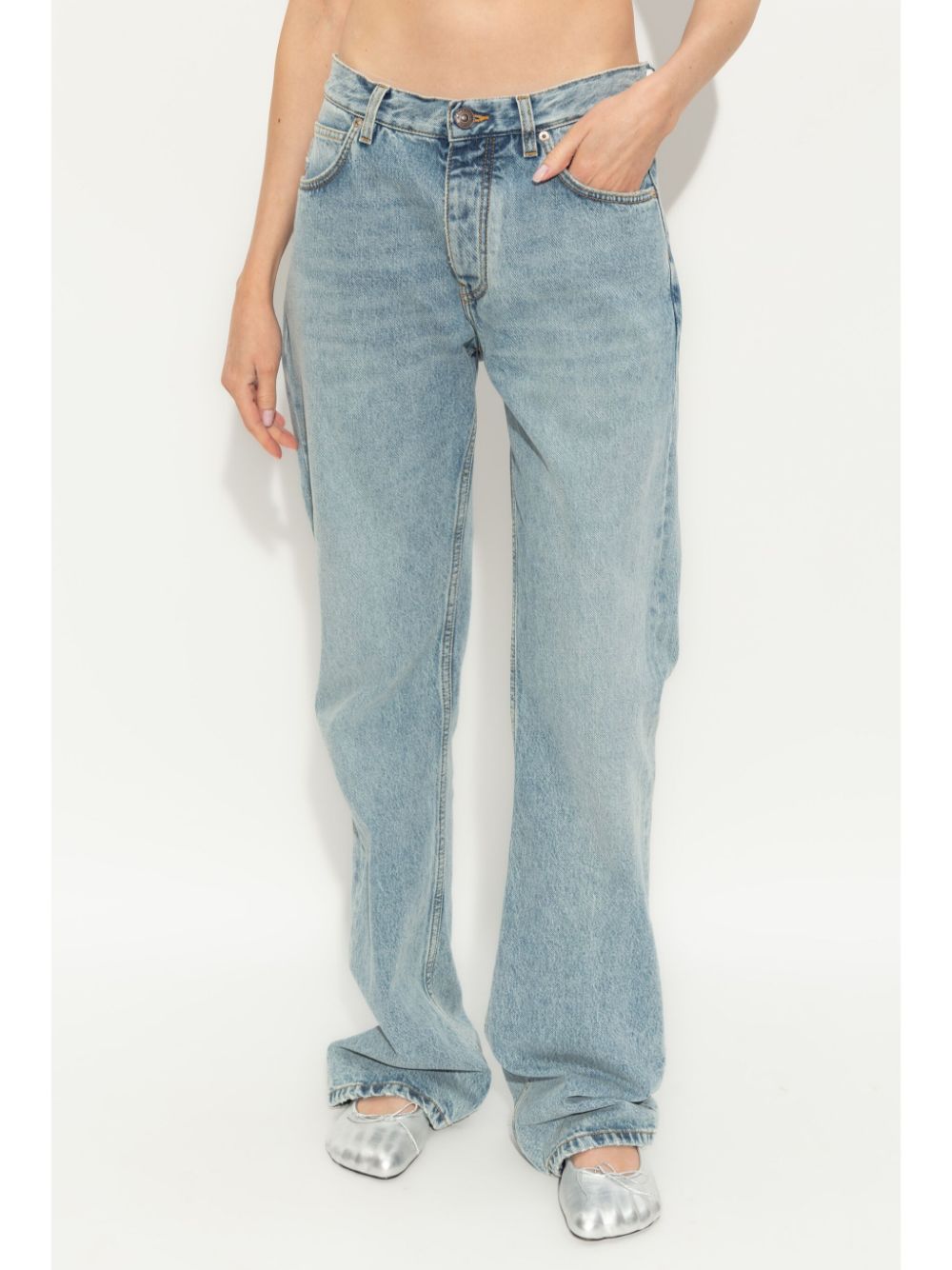 Balenciaga Women Low-Waist Denim Jeans