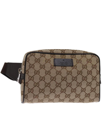 Beige Canvas Gucci Belt Bag