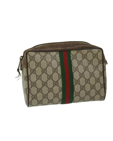 Beige Canvas Gucci Clutch