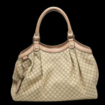 Beige Canvas Gucci Handbag