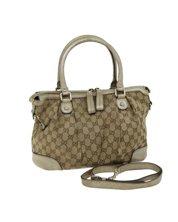 Beige Canvas Gucci Handbag