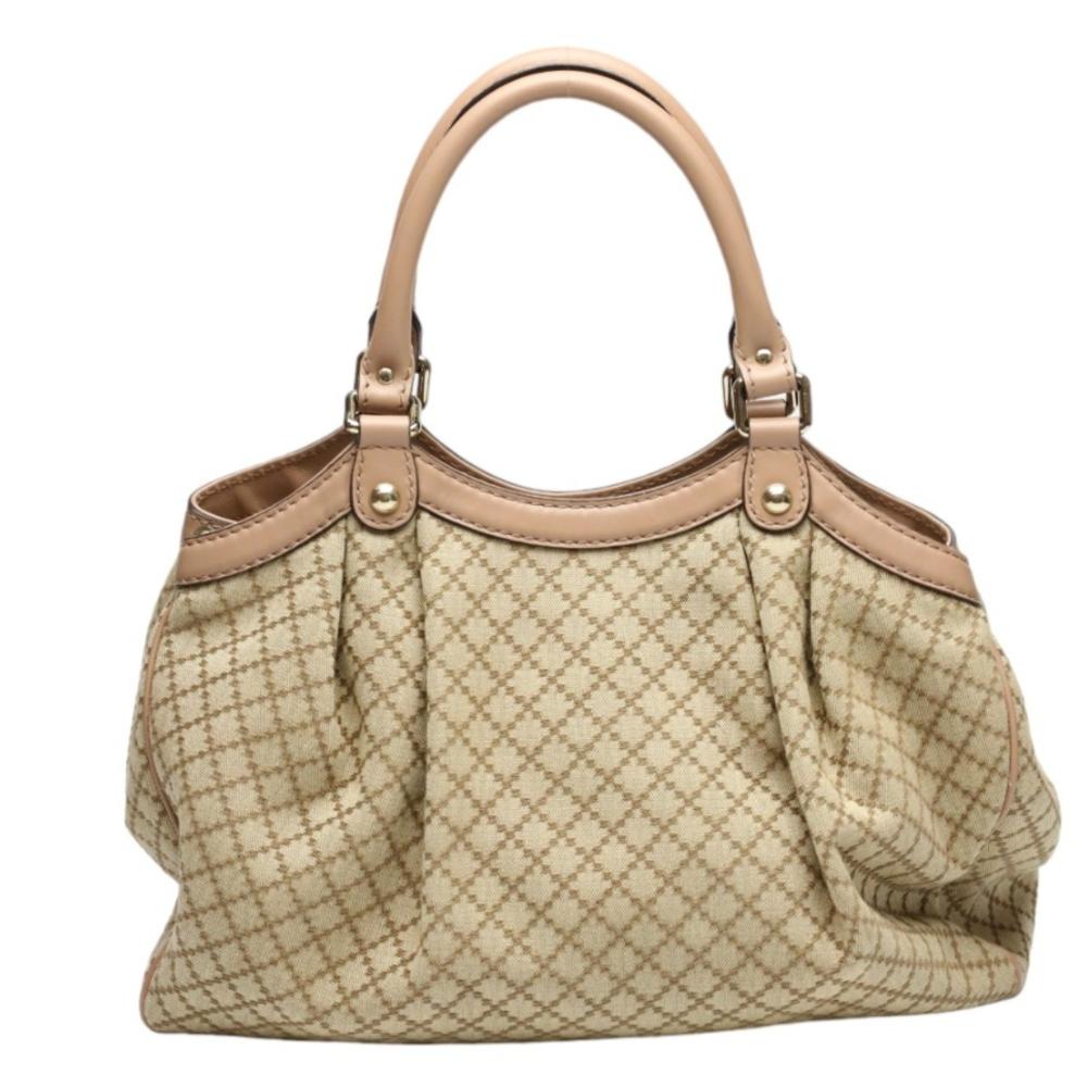 Beige Canvas Gucci Handbag