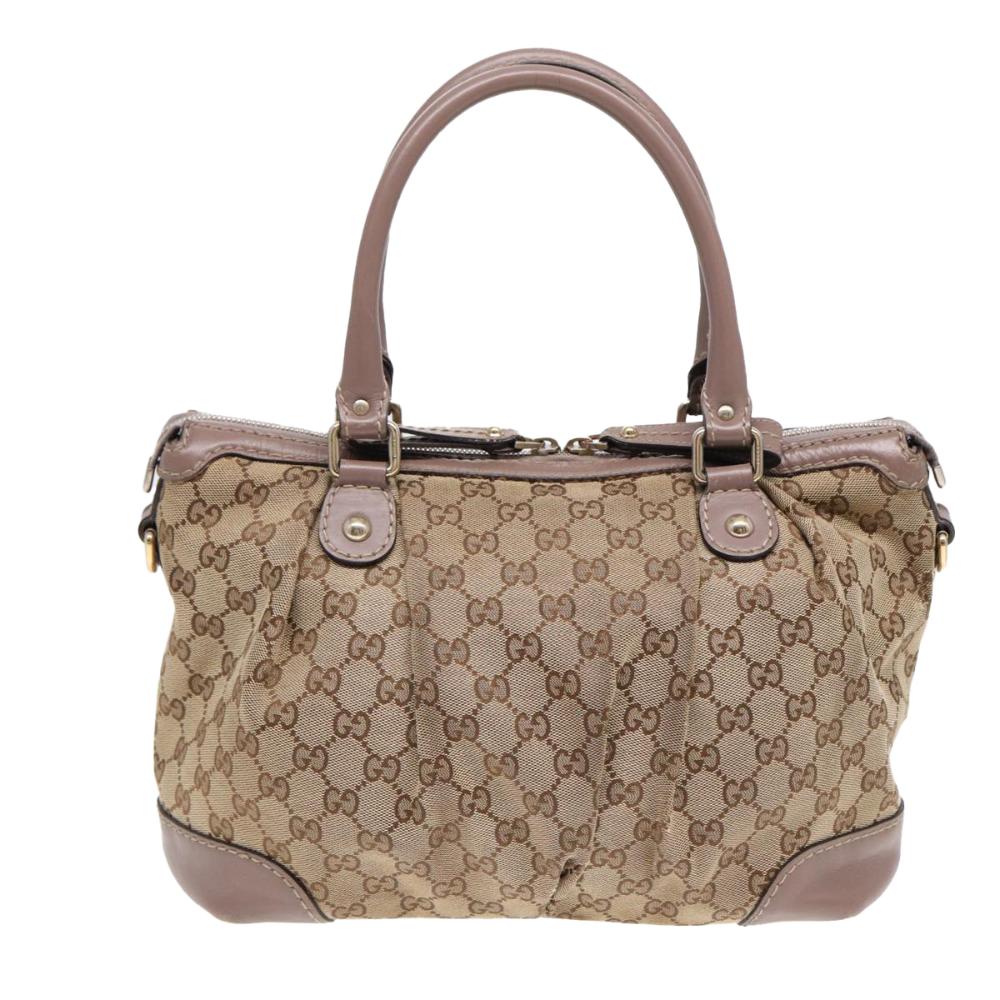 Beige Canvas Gucci Handbag