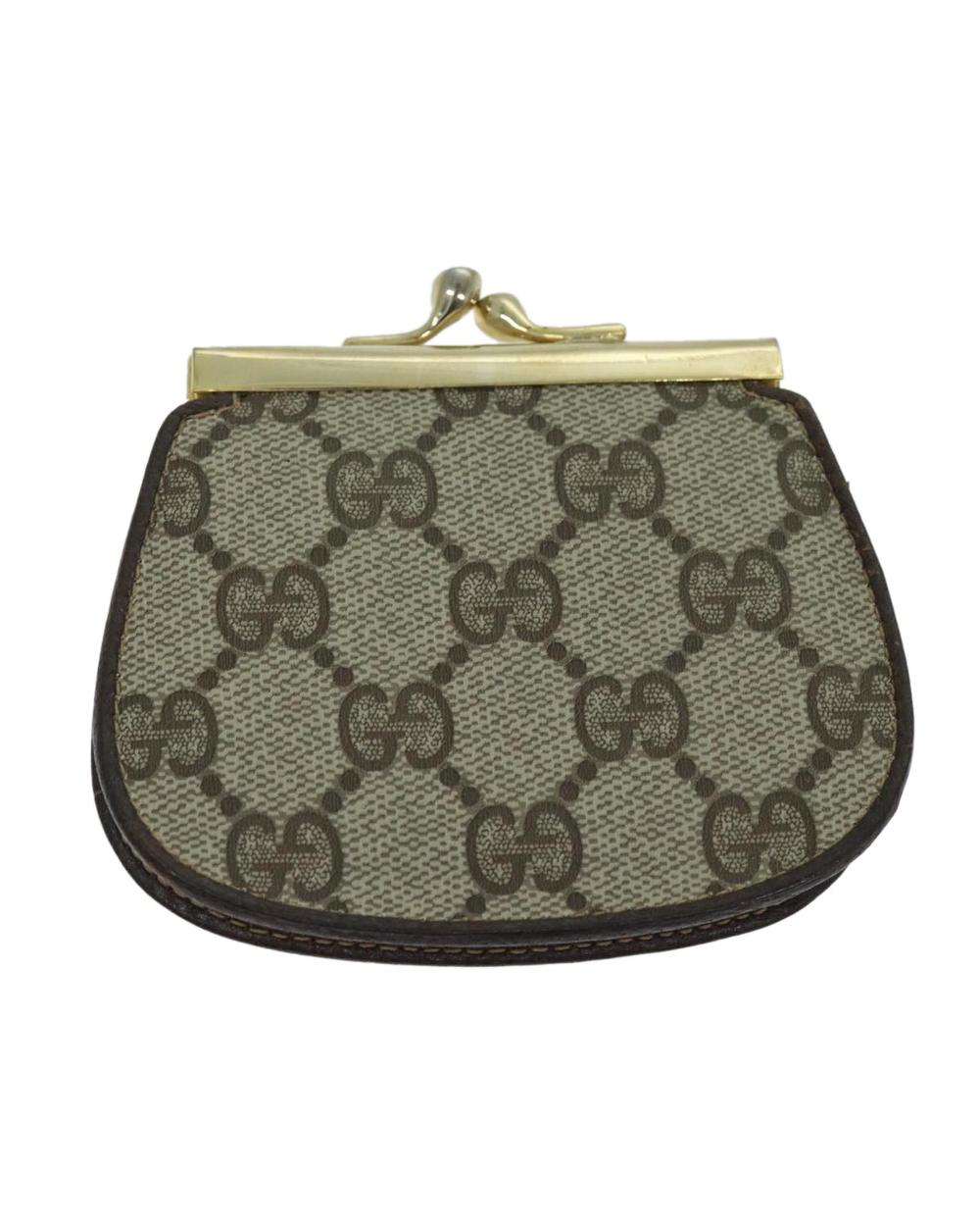 Beige Canvas Gucci Pouch