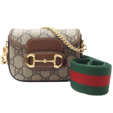 Beige Canvas Gucci Shoulder Bag