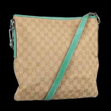 Beige Canvas Gucci Shoulder Bag