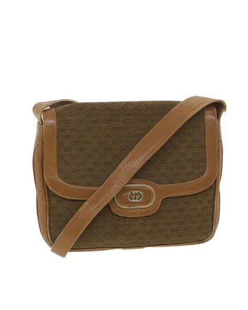 Beige Canvas Gucci Shoulder Bag