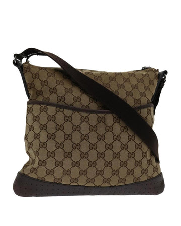 Beige Canvas Gucci Shoulder Bag
