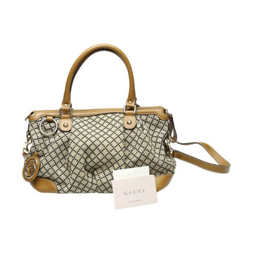 Beige Canvas Gucci Shoulder Bag