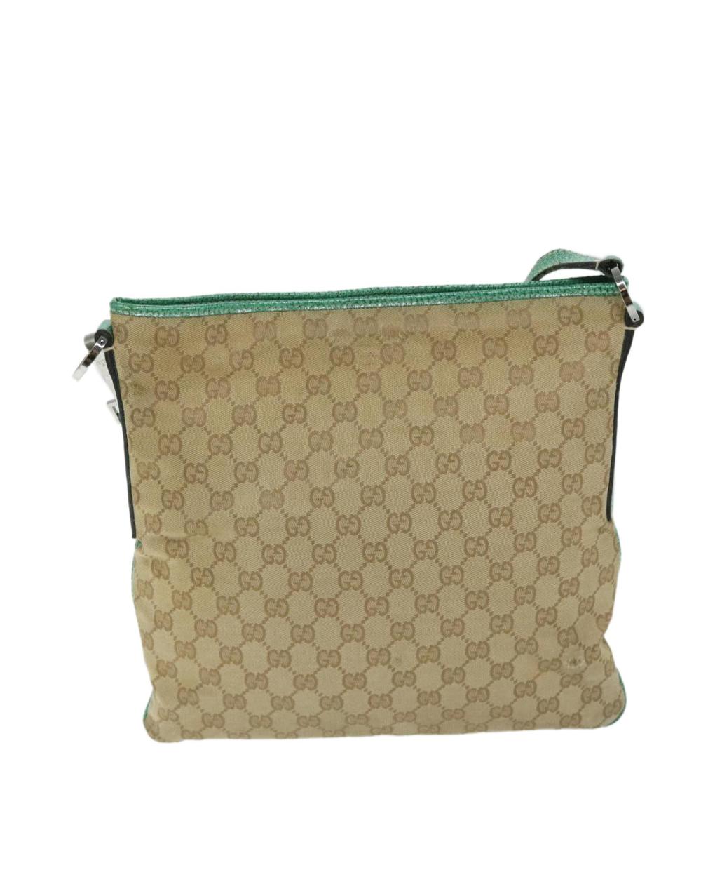 Beige Canvas Gucci Shoulder Bag
