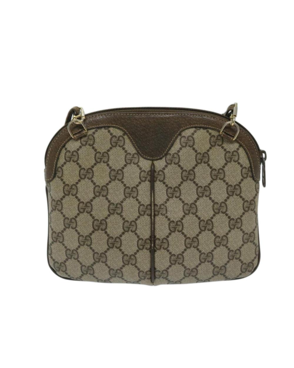 Beige Canvas Gucci Shoulder Bag