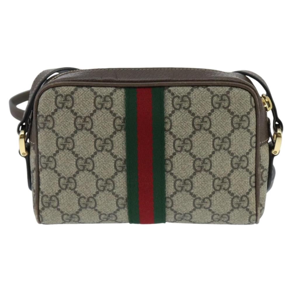 Beige Canvas Gucci Shoulder Bag
