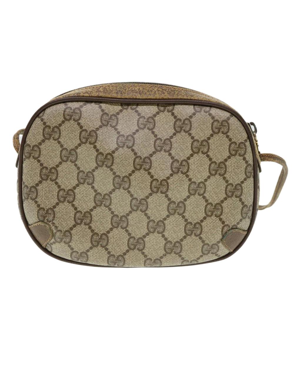 Beige Canvas Gucci Shoulder Bag