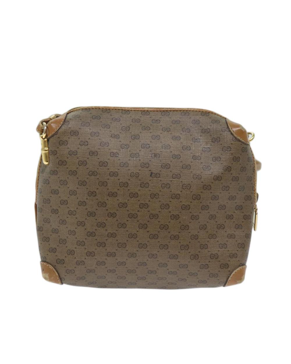 Beige Canvas Gucci Shoulder Bag