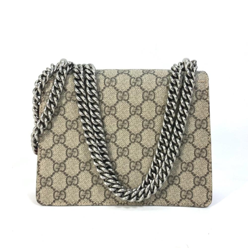 Beige Canvas Gucci Shoulder Bag