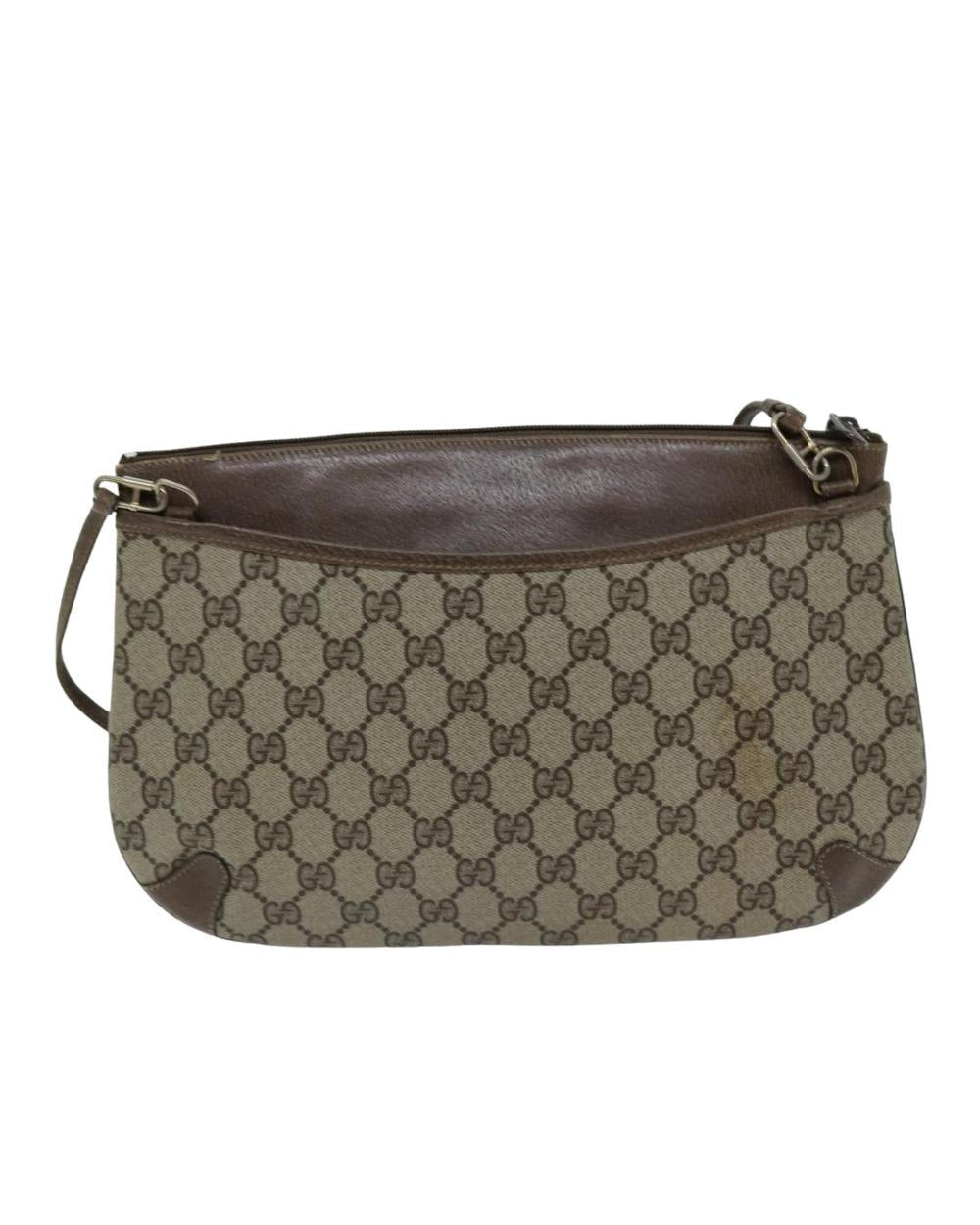 Beige Canvas Gucci Shoulder Bag