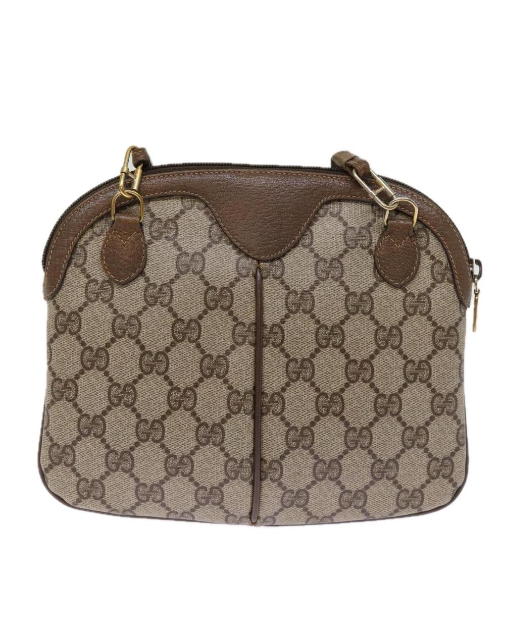 Beige Canvas Gucci Shoulder Bag